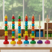 Counting Peg Board Toy Wood Child-Led Counting Board Screenunrestricted Play