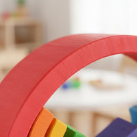 Educational Rainbow Blocks Natural Wood Arched Building Blocks Educational