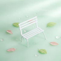 Slatted Metal Bench Decorative Iron-Design Bench Tabletop
