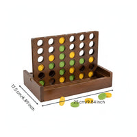 Four in a Row Game Educational Wooden Four in a Row Game Two Player for Classroom