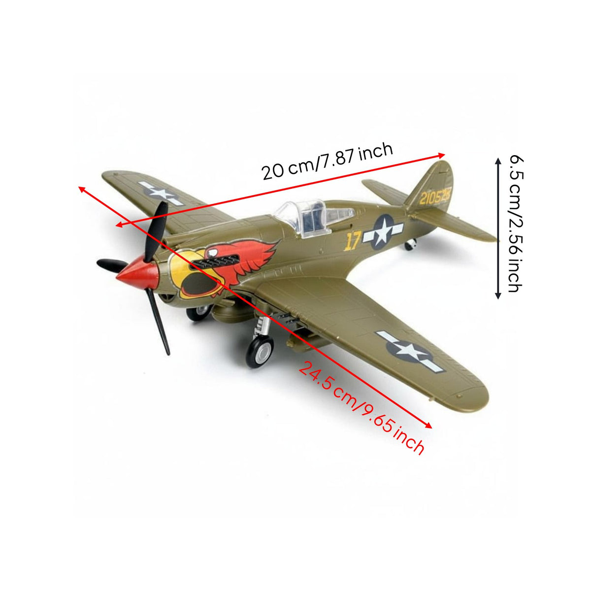Flying Fighter Model Glue-Glueless Assembly Flying Plane Model