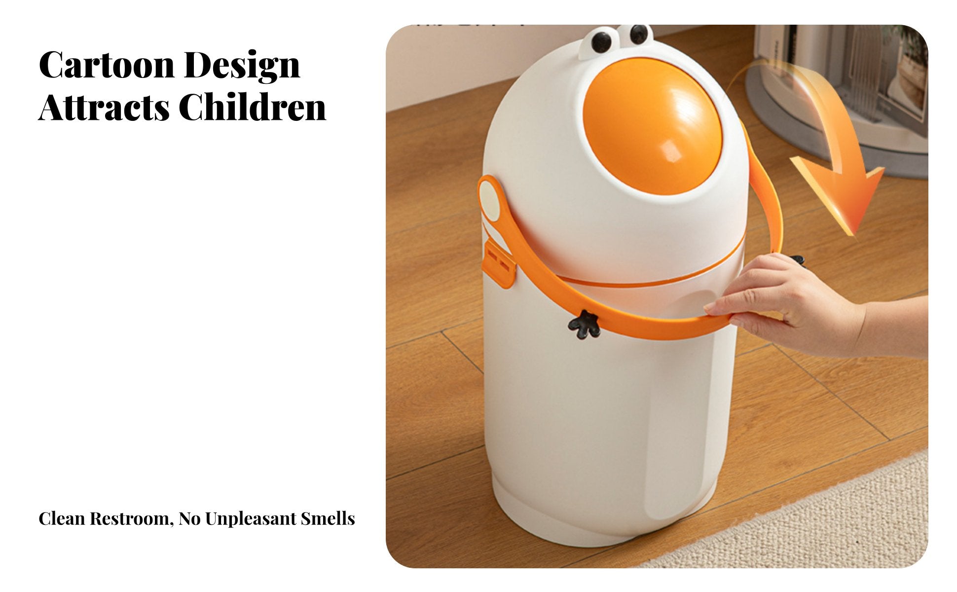 Round Diaper Disposal System Large Capacity Diaper Disposal System Nursery Item Silent Functioning Easy to Use for Infants