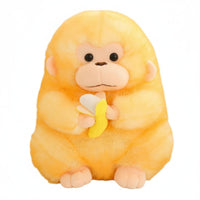 Golden Monkey Stuffed Calming Sitting Monkey Doll Cuddly for Children