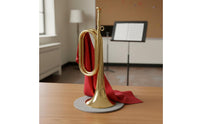 Bugle Engraved Brass Bugle Loud Sound Ceremonial Trumpet for Procession, Marching Band