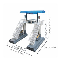 HO Scale Pedestrian Overpass Simple Assembly Plastic Pedestrian Bridge