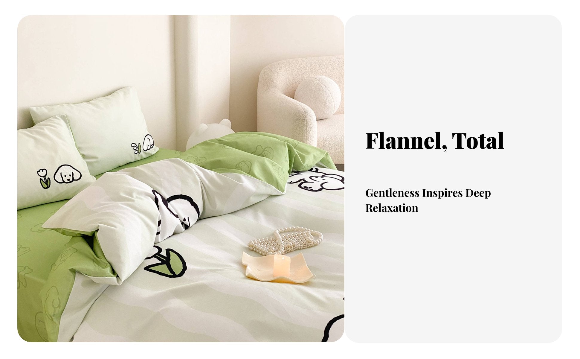 4 Pieces 4-Piece Dog Print Bedclothes Japanese aesthetic Duvet Cover Set for Teens