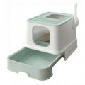 Drawer Style Litter Box Privacy Enclosed Feline Litter Box Stain-Resistant