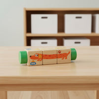 5 Pieces Creature Rotating Brain Teaser Sturdy Wood Rotating Creature Brain