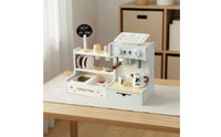 Children's Dessert Shop Toy and Pretend Coffee Shop Set Fine Motor Skills Wooden Coffee Maker Toy for Preschoolers