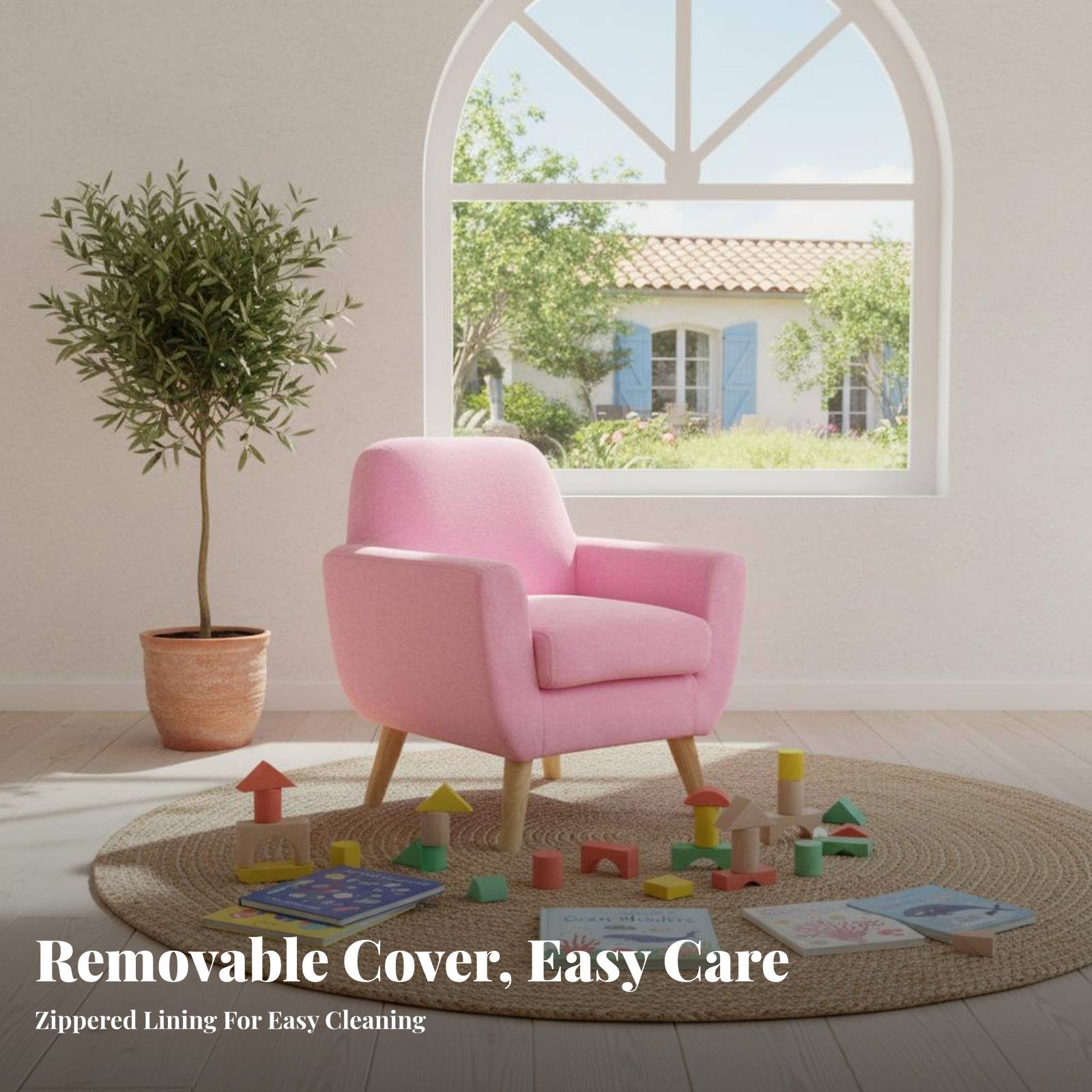2 Pieces Lunar Couch and celestial body Stool Child-Safe Design literacy Bench