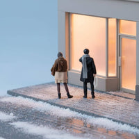 Winter Fashion Miniature Figures Realistic Intricacy 1:64 Scale Doll Set