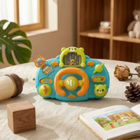 Steering Wheel Toy Built in Buttons Interactive Steering Wheel Rounded Body