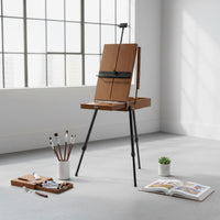 Aluminum Easel Box Foldable Portable Easel Box Adjustable for Outdoor Sketching