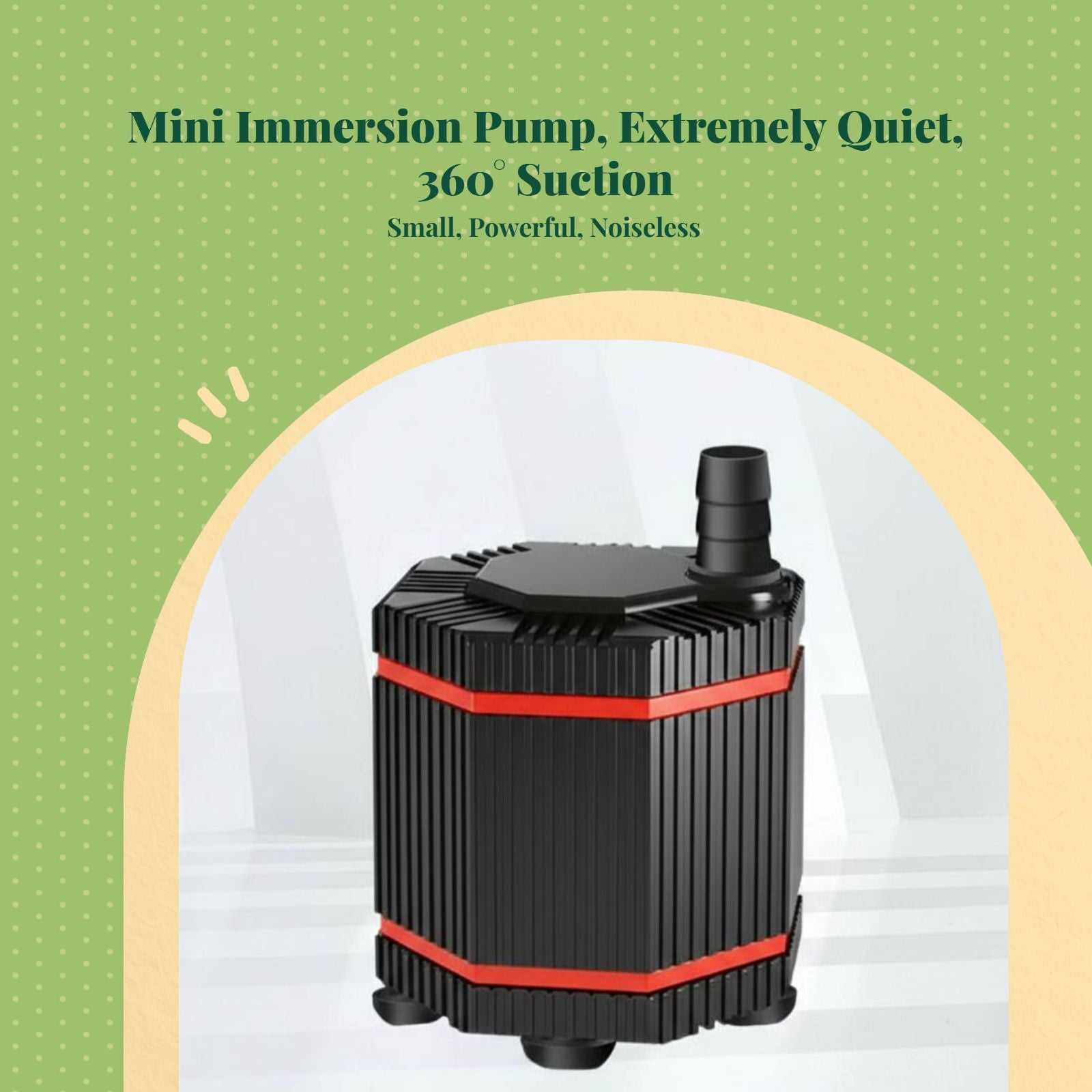 Quiet pump for tanks, hydroponics