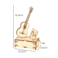 Wooden 3d Puzzle Musical Box Gift Idea Box Puzzle Problem Solving Craft Kit for Beginners, Display