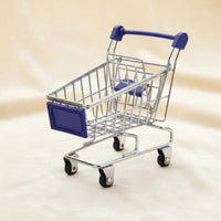 Mini Shopping Cart Rolling Wheels Novelty Item Multi-Functional for Playroom