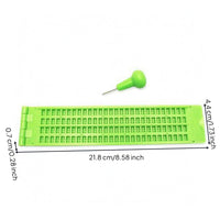 Braille Slate and Stylus Hinged Top Learning Aid Plastic
