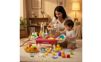 Storage and Drying Area Electric Water Play Sink Included Accessories Running Water Sink Toy Curved Faucet