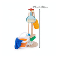 Storage Rack Kids Cleaning Play Set Child-Sized Child Playset for Children