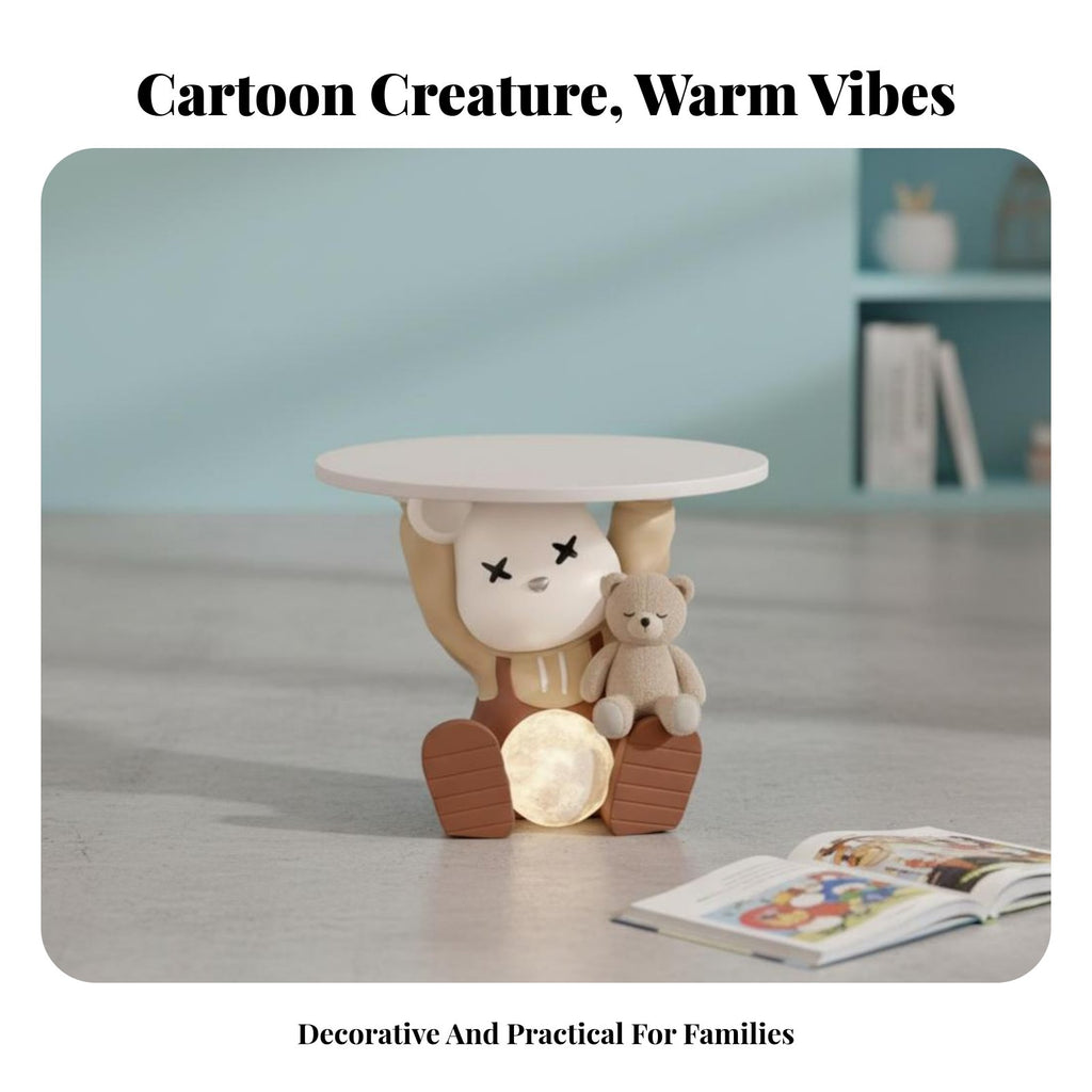 animalShaped Nightstand with Light Space-Saving Animal Sculpture light for Children