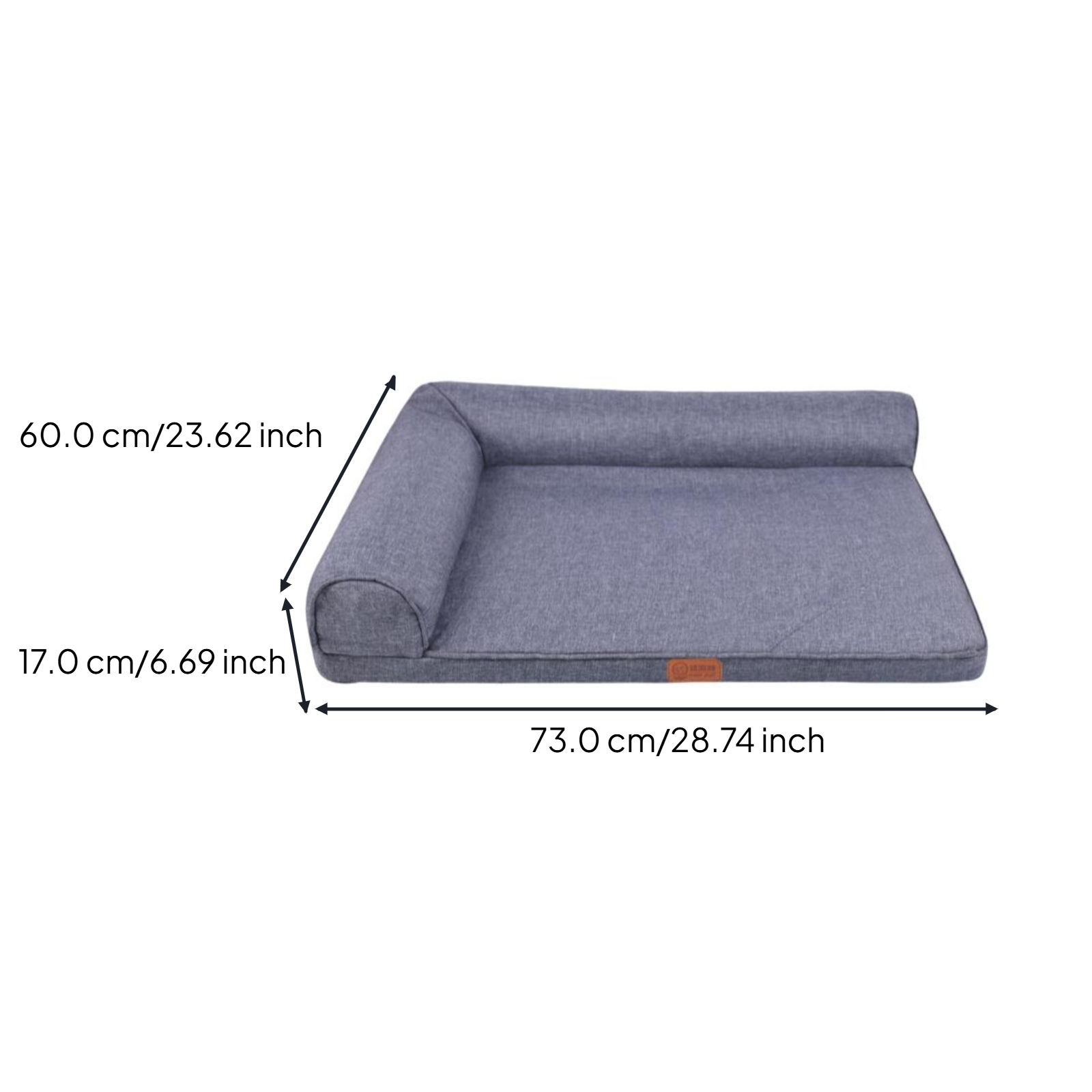 Waterproof dog bed with removable cover