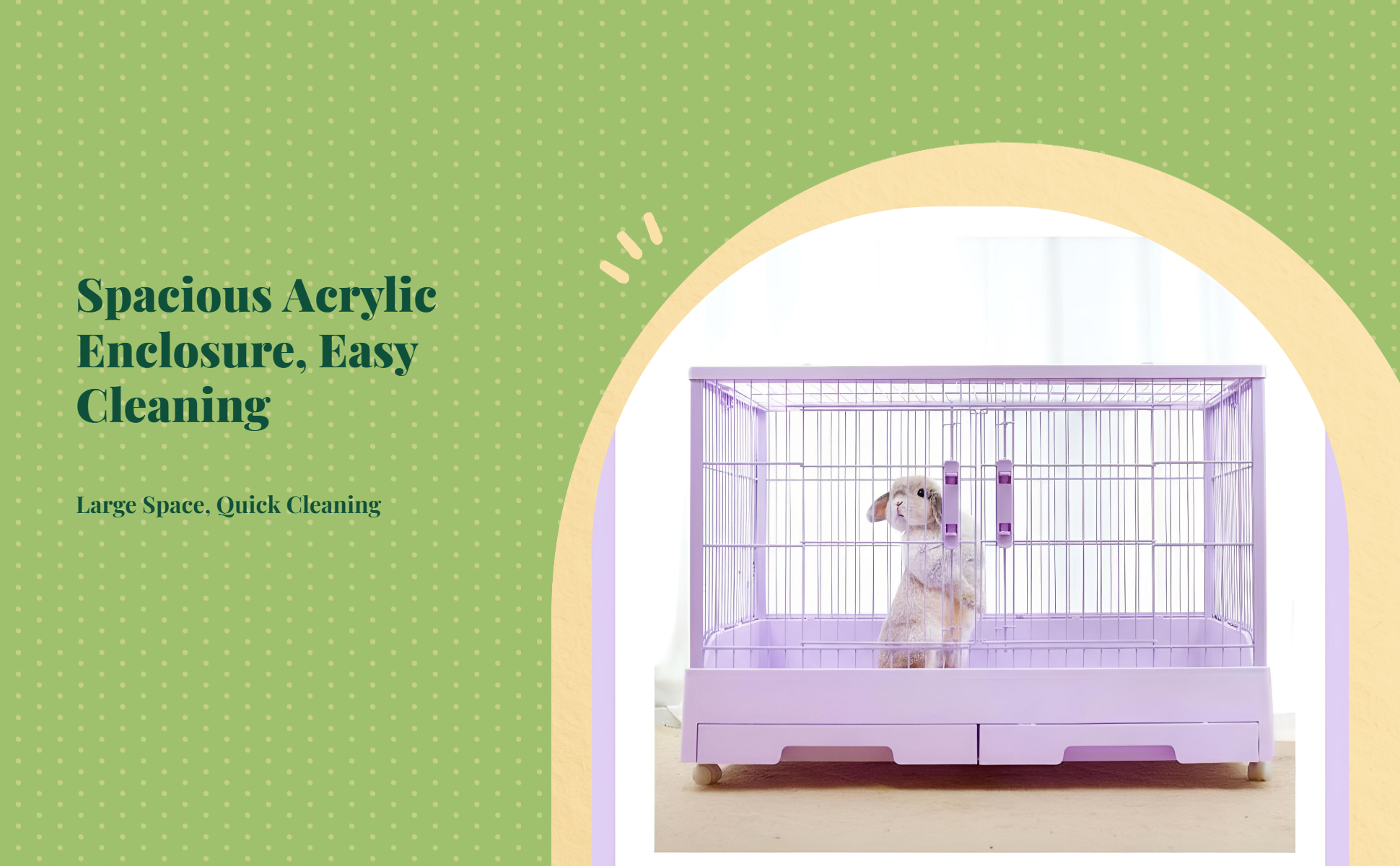 Acrylic pet enclosure with tray