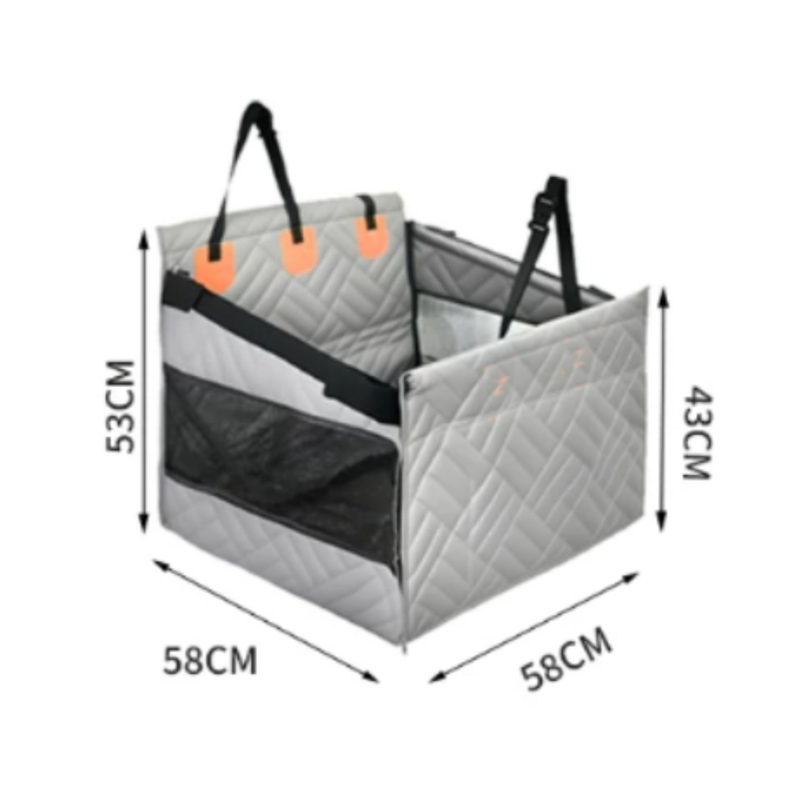 Pet Car Nest Enclosed Design Dog Car Bed Adjustable Straps