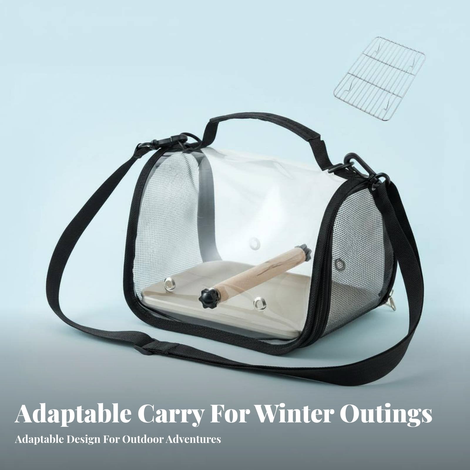 Clear viewing panel avian Satchel Portable Astronaut Pet Backpack Breathable Design