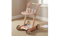 Children'examination Cart Toy Interactive Accessories Pretend Play Medical Cart Smooth Edges Wooden Physician Play Set