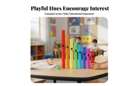 8 Pieces Musical Acoustic Tube Easy to Play Tuned Percussion Tubes Rainbow Colored