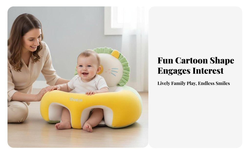 Soft Creature Sit-up Assistant Anti-Tip Design Infant Floor Seat for Indoor Use