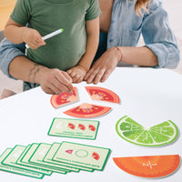 Fruit Fraction Math Toy Colorful Design Fraction Circle Puzzle Bright Colors for Instruction Time