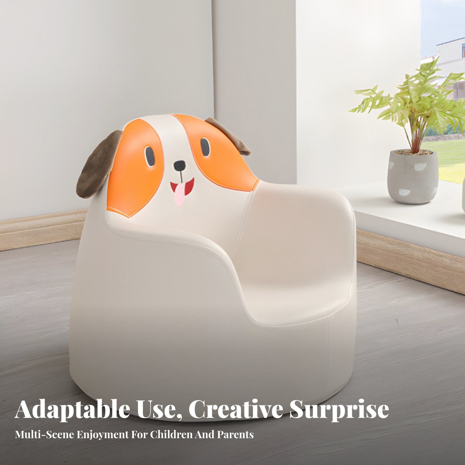 CreatureShaped Armchair Soft and snug Character-Themed Floor Chair Supportive Backrest Lightweight for Infants, Parents