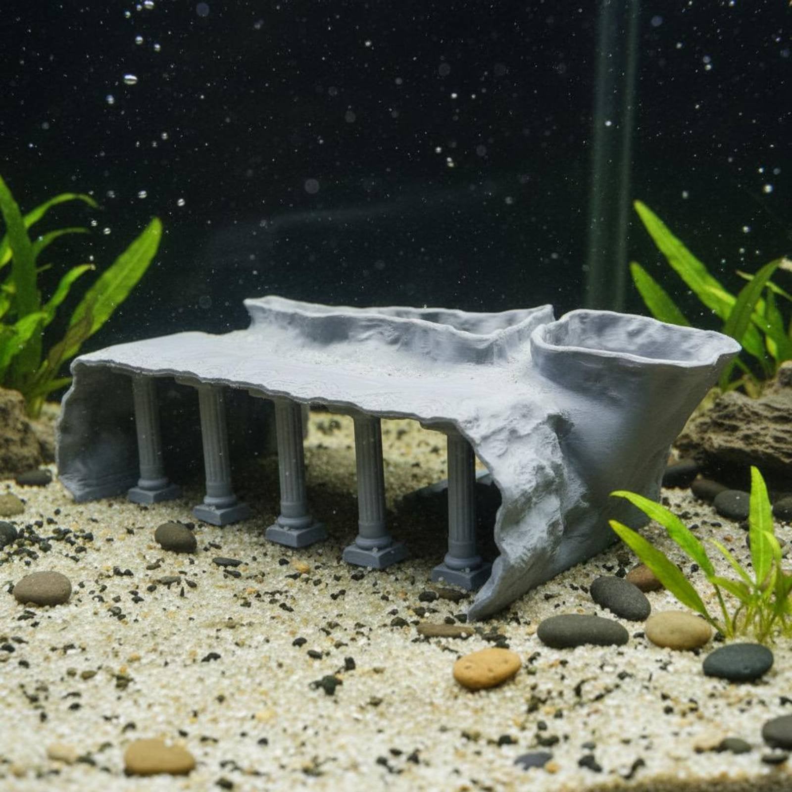 Roman Column Aquatic Tunnel Easy to Maintain Natural Aquatic Hideout