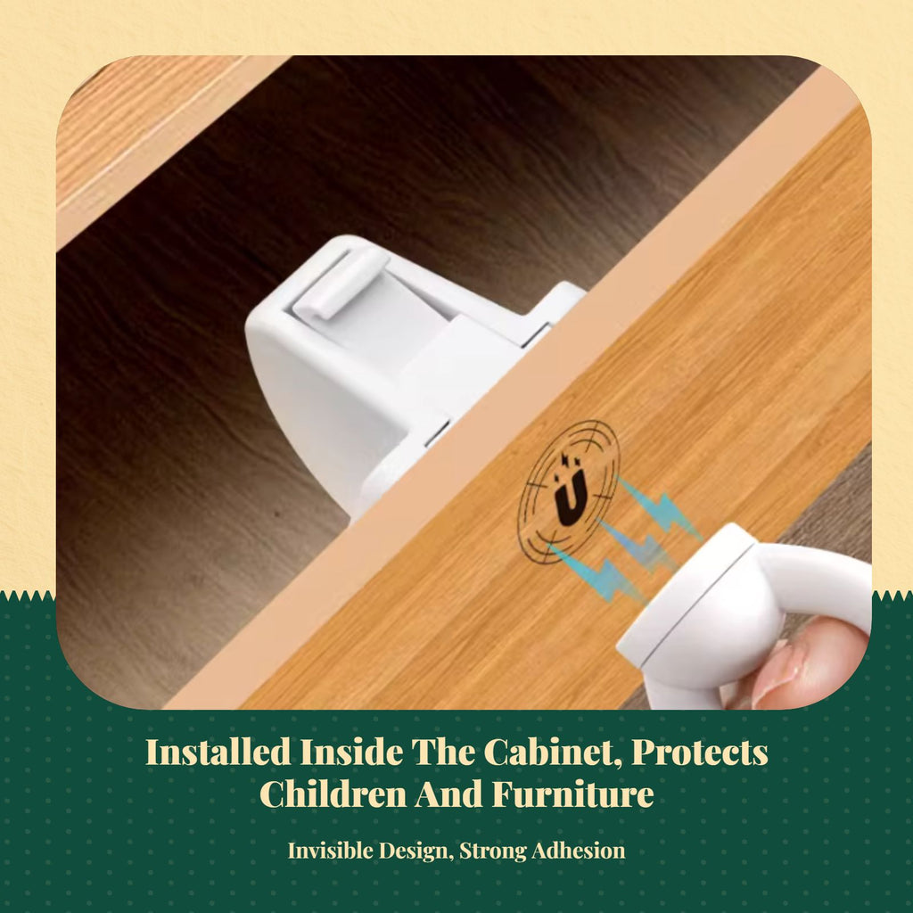 attraction lockized Cabinet Lock, baby-secure Drawer Lock, unseen sticky Infant Proofing Latch, No-Drill Installation, Hidden Protection for Cabinets & Drawers