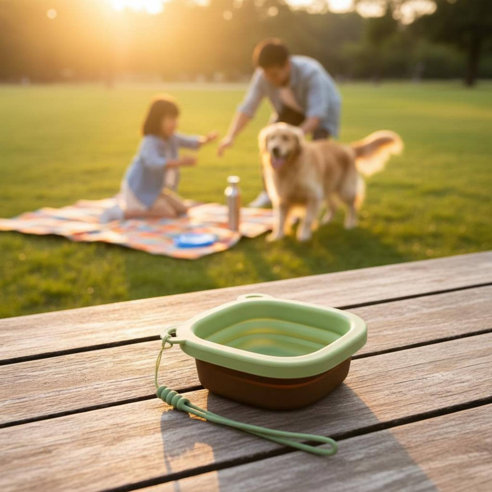 Foldable Pet Bowl Outdoor Friendly Foldable Pet Feeding Bowl Lightweight for Pets, Walking