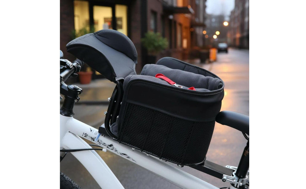 Bike Pet Basket Mesh Flank Cycle Dog Basket Safety Strap for Cycling