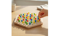 Wooden Chain Checkers Game Logical Thinking Training Triangle Strategy Board Game for Children