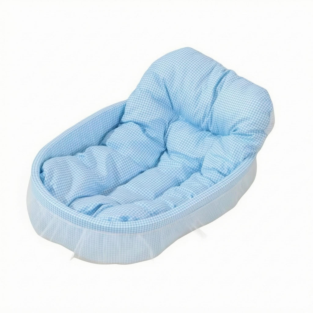 Oval Pet Bed Polyester Cushioned Nest Bed Water-Resistant Bottom for Small Dogs