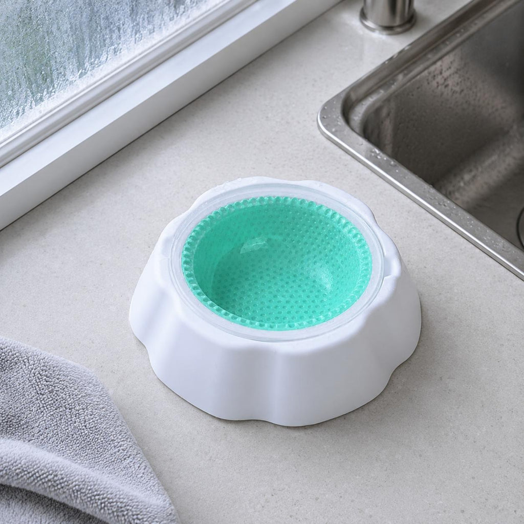 Round Pet Cooling Bowl Flared Base Cooling Pet Bowl Raised Rim for Drinking