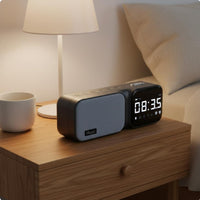 Ambient Sound Machine Clock Textile Design Portable Speaker Clock Sleep Timer