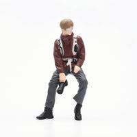 1/18 Scale Figure Facial Features Handmade Resin Figure Photography Prop 1/18 Scale Figurine for Display
