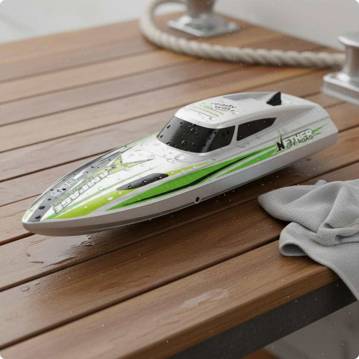 RC Speed Boat Ready to Run Distant Control Speed Boat Low Battery Warning