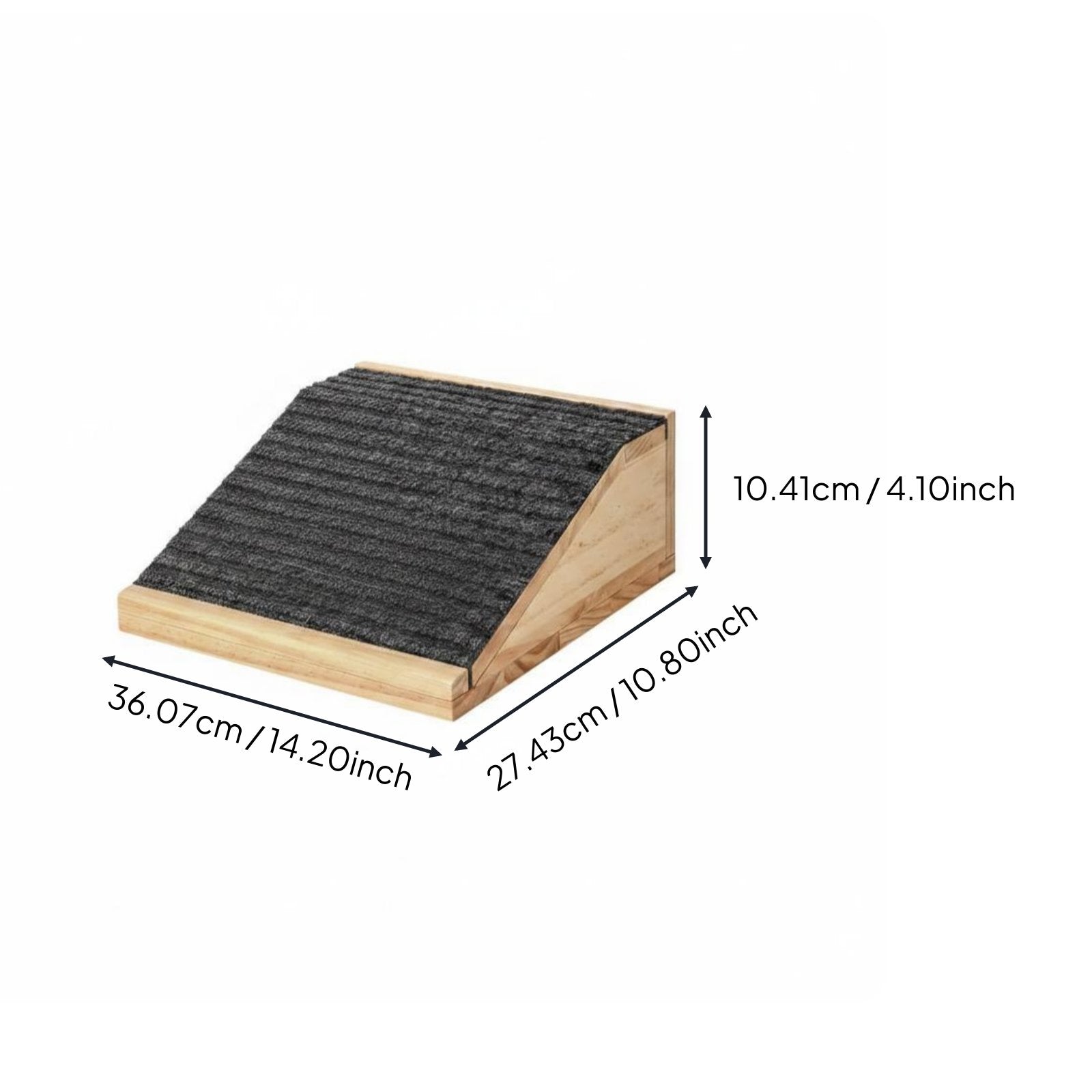 Wooden Pet Ramp Portable Dog Ramp Stairs Wide Platform for Bed, Small Dogs, Cats
