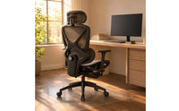 Ergonomic Office Chair Adjustable Headrest Ergonomic Mesh Chair Padded Armrests