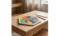Interlocking Hexagon Puzzle Flat Hexagonal Wooden Puzzle Blister Pack