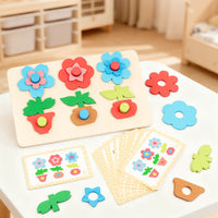 Educational Flower Matching Set Color Recognition Early Learning Toy Fine