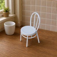 Miniature Iron Chair Slender Legs Dollhouse Chair 1:12 Scale