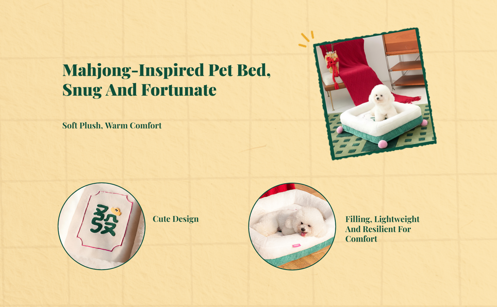 Orthopedic Plush Pet Bed, Non-Slip, Washable, Warm Den