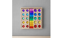 40 Pieces Acrylic Crystal Blocks Educational Rainbow Crystal Cubes Jewel-Like